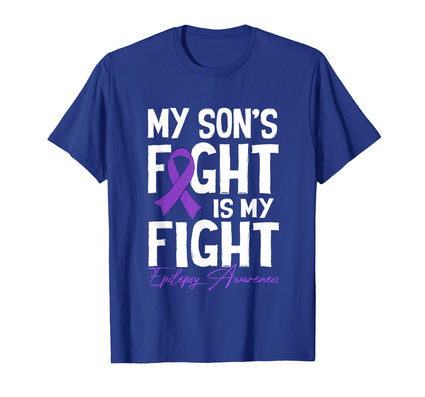 Son's Fight-is-My-Fight Purple Epilepsy Awareness Mom Dad T-Shirt