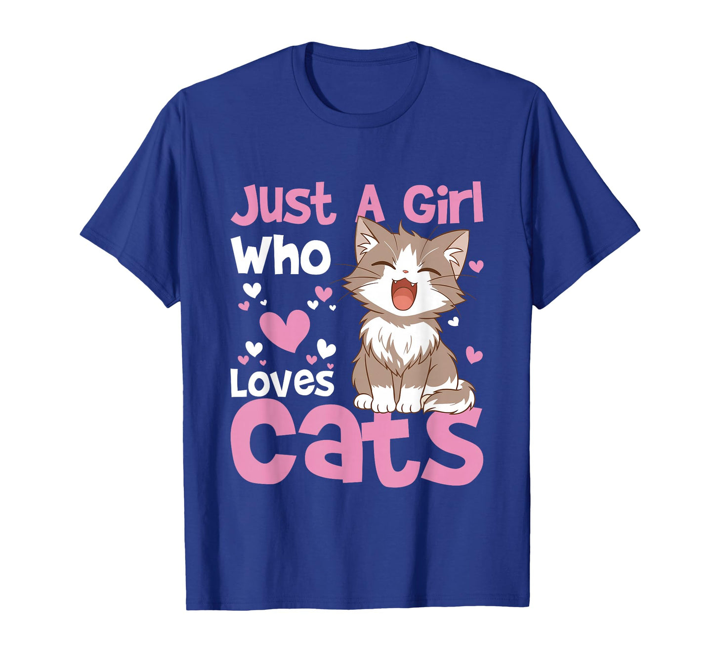 Just A Girl Who Loves Cats Cute Cat Lover Design mom T-Shirt