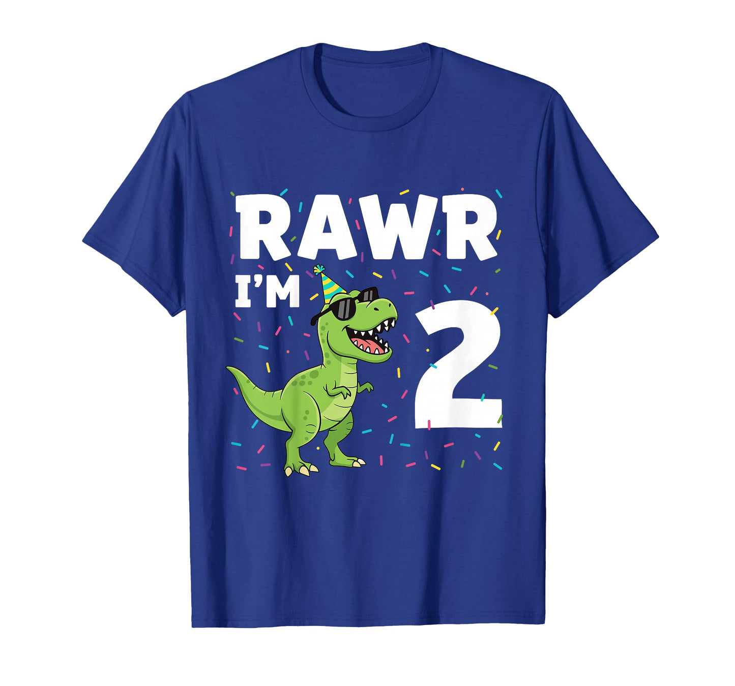 Kids 2nd Birthday Shirt Boy 2yr Two 2 Year Old Dinosaur T-Rex T-Shirt