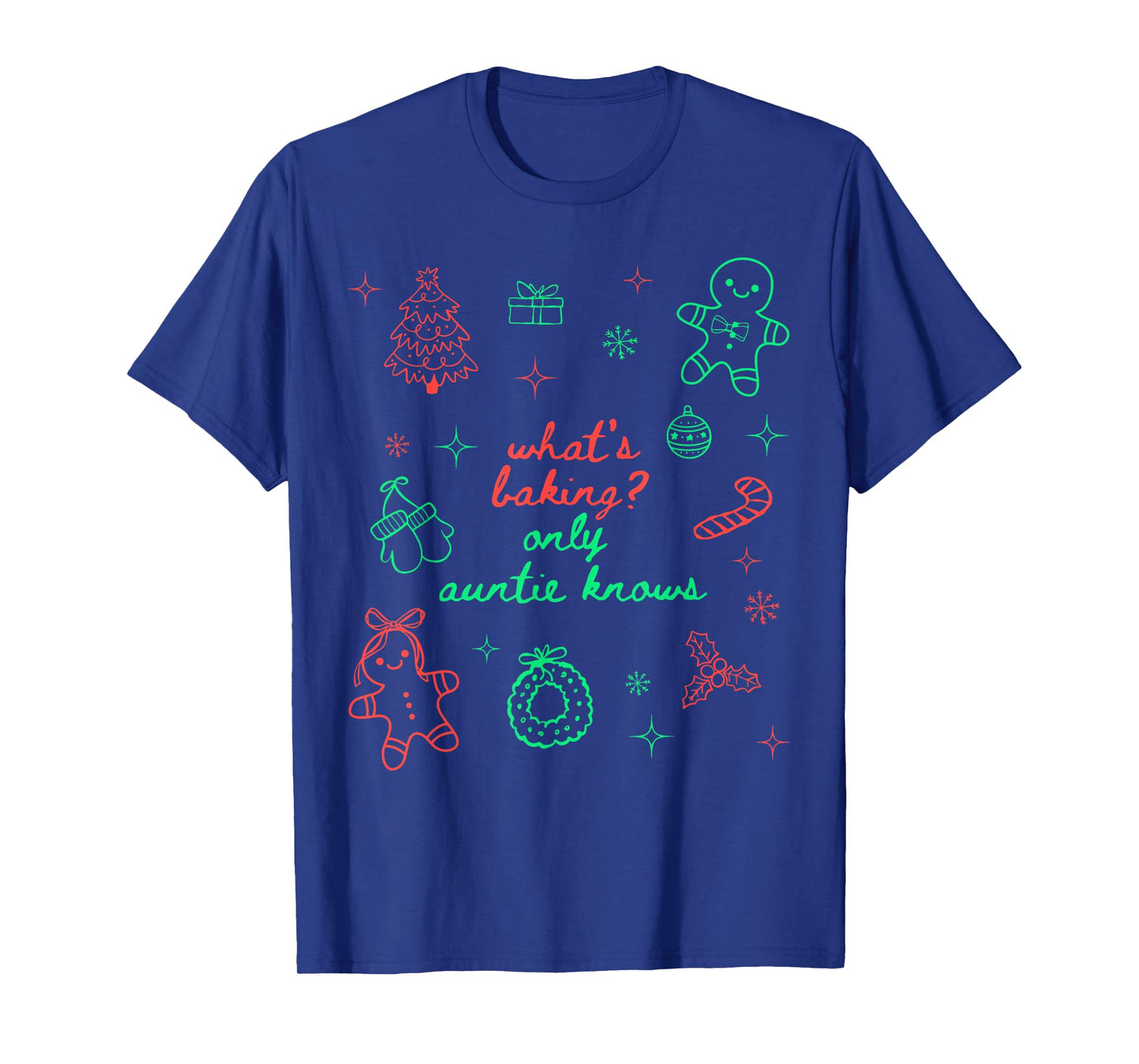 What's Baking Only Auntie Knows Christmas Gender Reveal Aunt T-Shirt