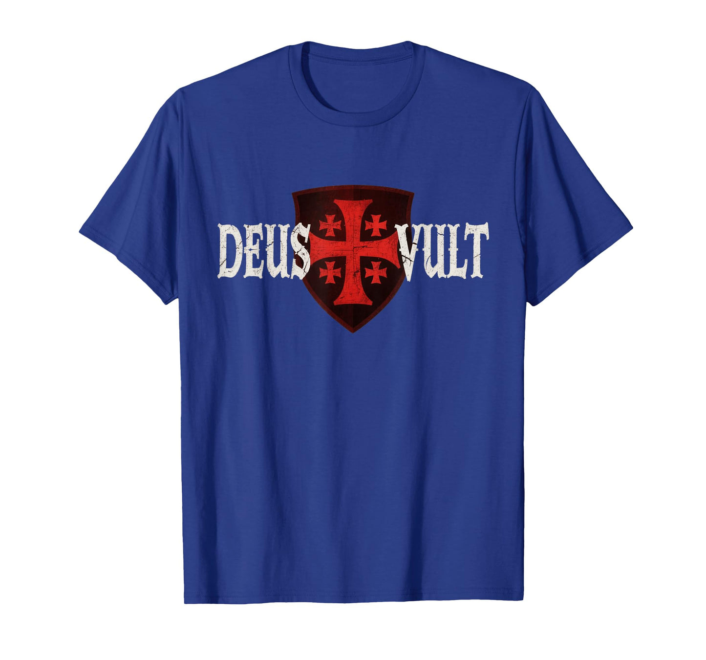 Deus Vult - Christian Knight - Jerusalem Cross T-Shirt