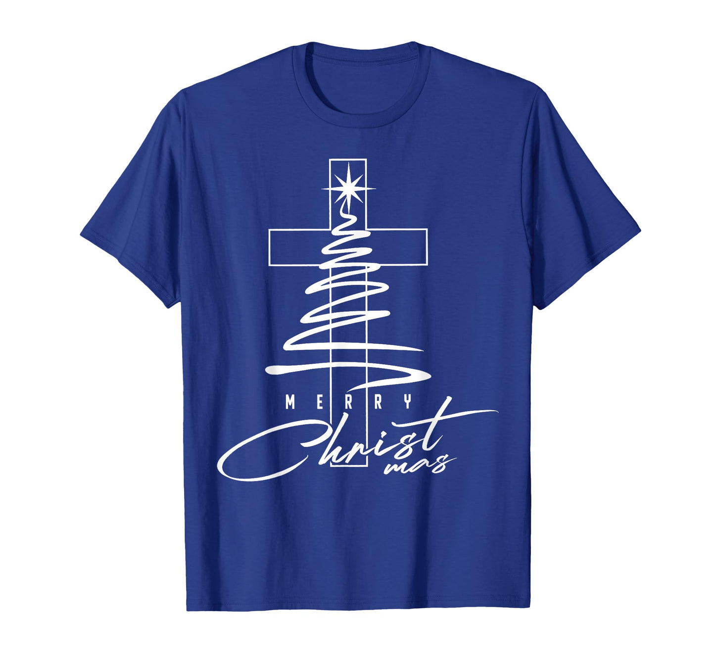 Jesus Christian Cross Merry Christmas Pajamas Family Holiday T-Shirt