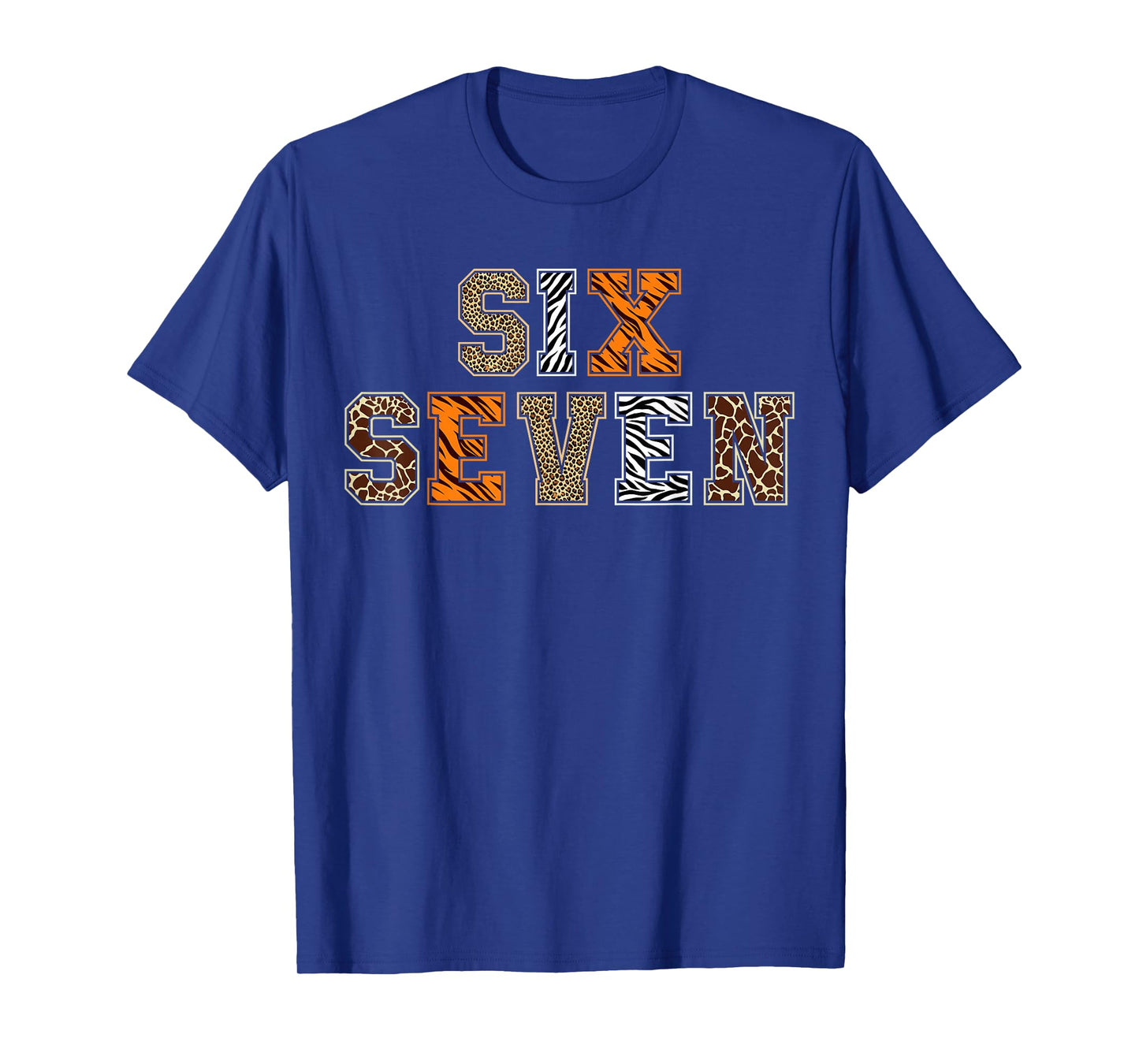 Boys Animal Print Clothes Six Seven Kids Zoo 67 Meme Girls T-Shirt