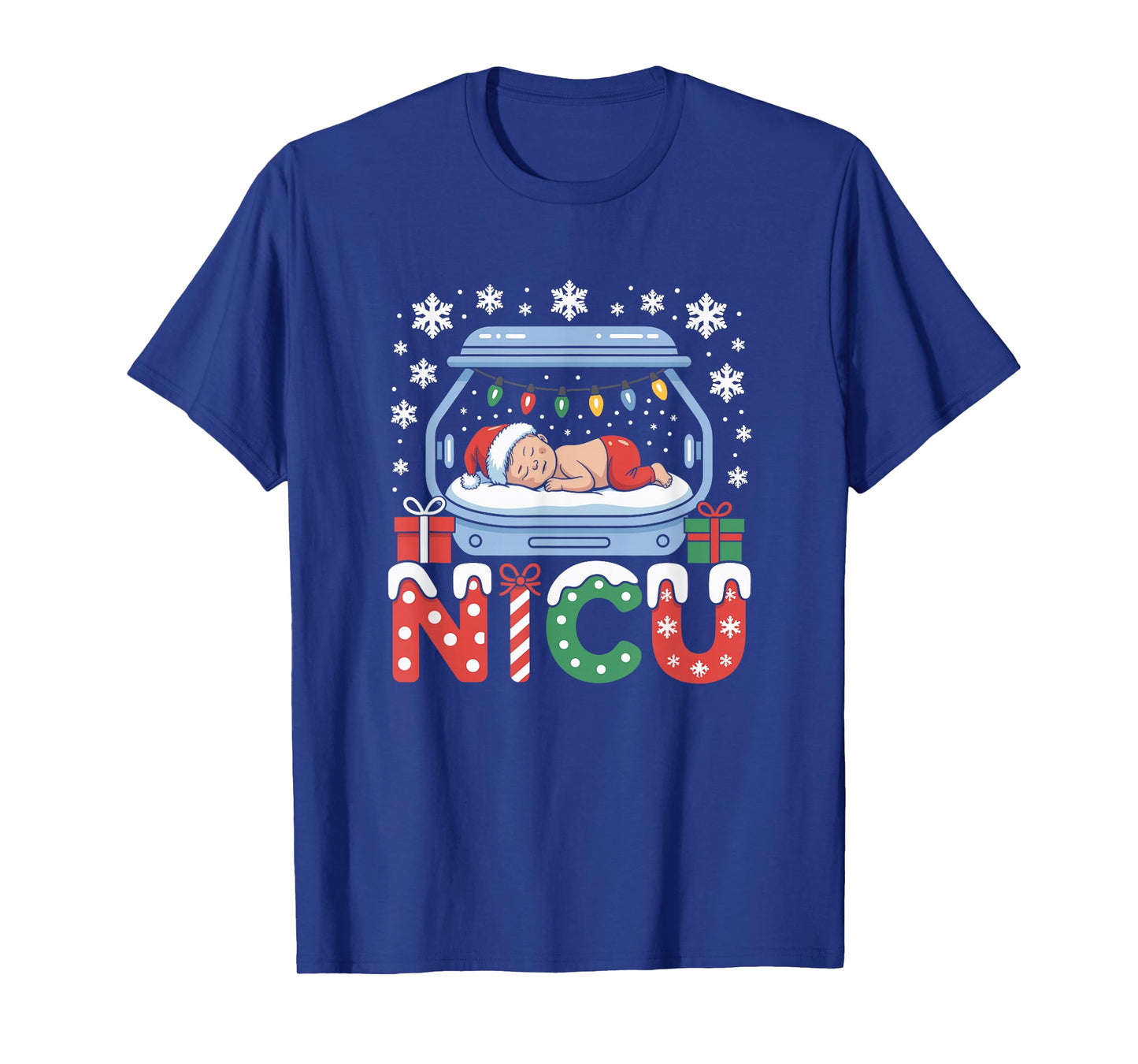 Neonatal Intensive Care Unit Xmas Funny Nicu Nurse Christmas T-Shirt