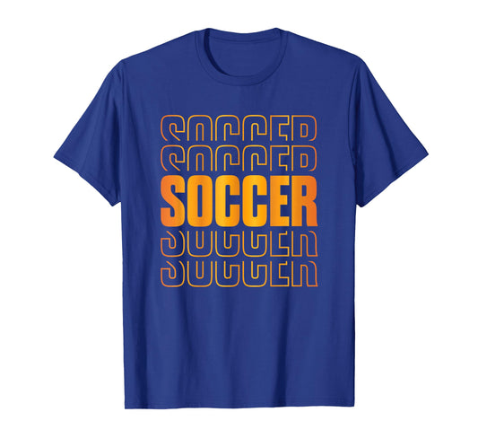 Gold Soccer Stacked Design Soccer Lovers Soccer Player Coach T-Shirt