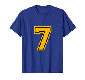 7 Number Seven Team Sports Graphic Design Matching Varsity T-Shirt