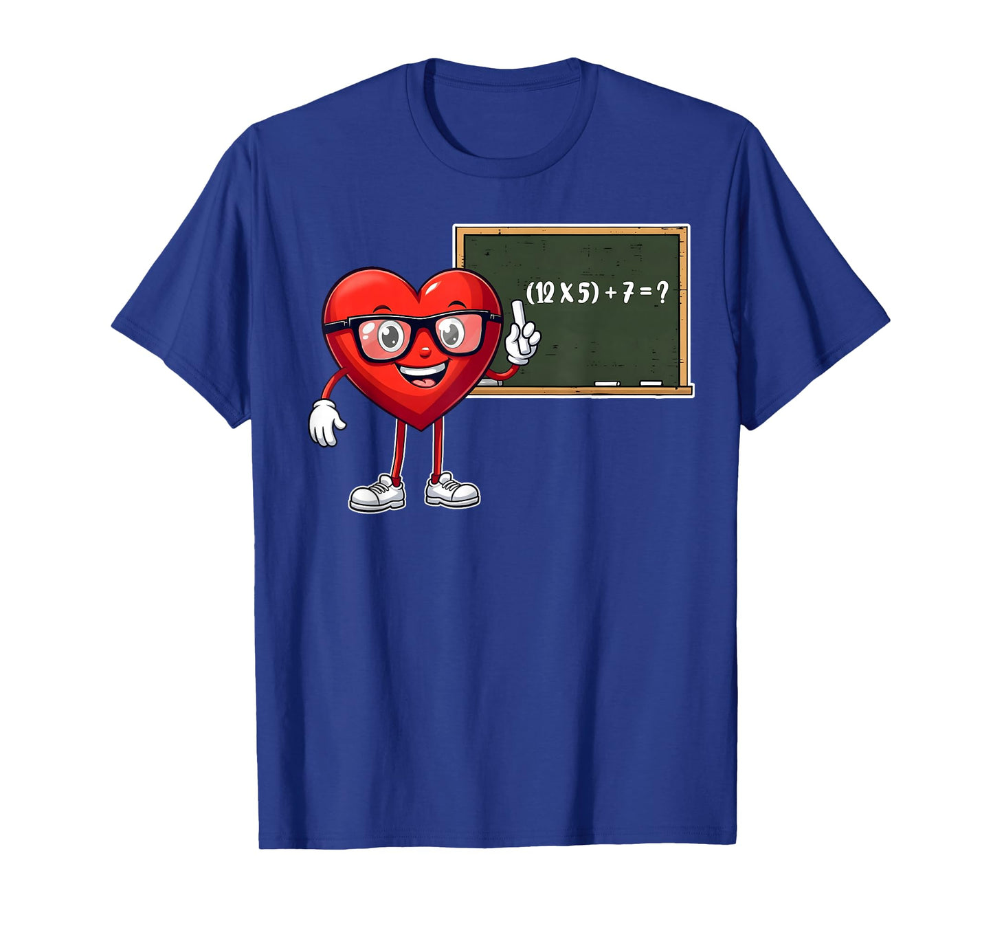 Valentine Heart Teacher Six Seven Math Boy Girl Teacher T-Shirt