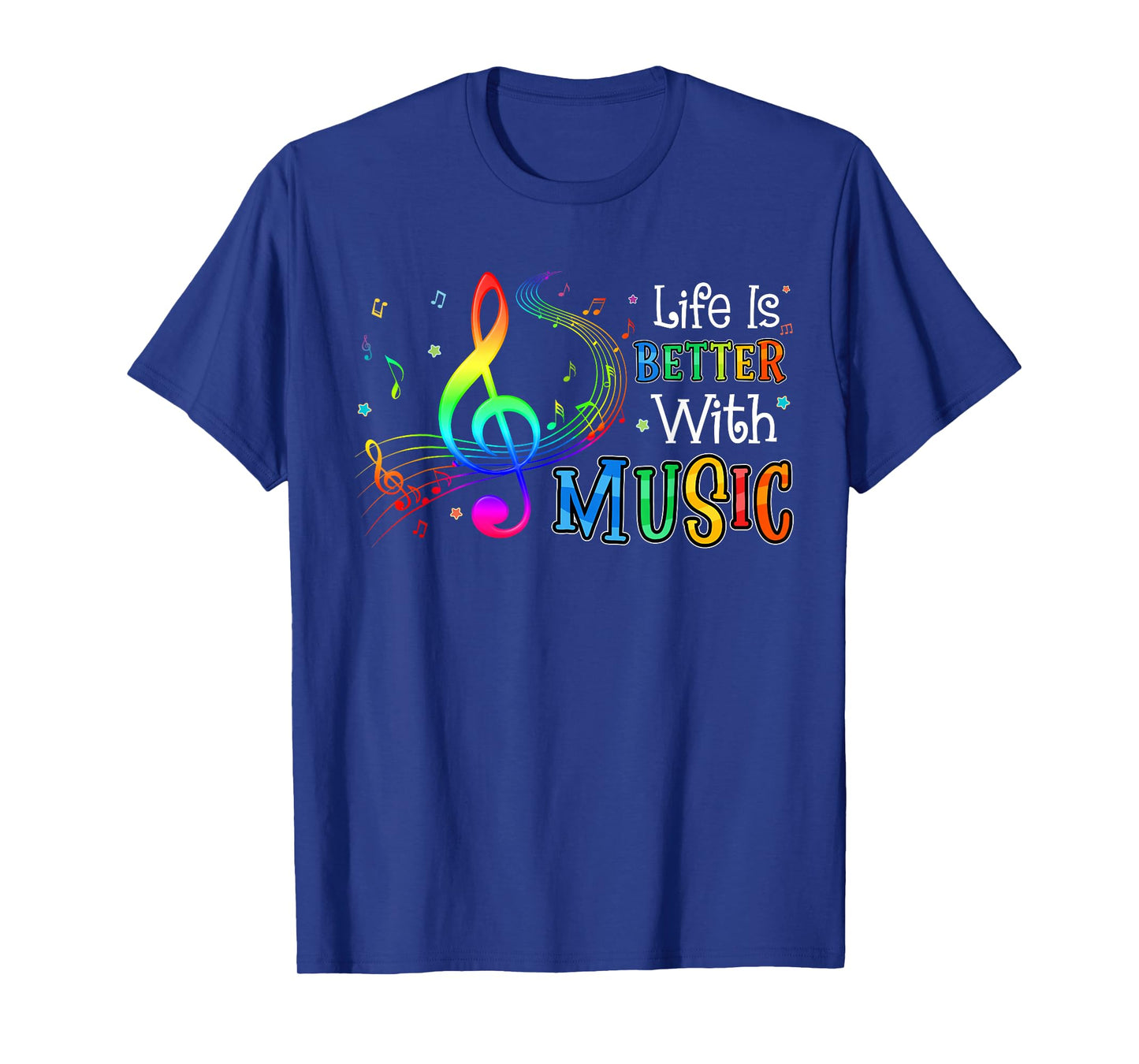 Life is Better with Music Notes Teen Girl Women Musician T-Shirt