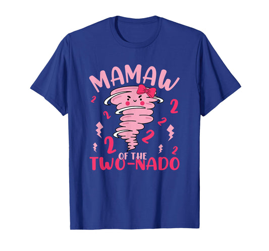 Mamaw of The Two-nado Tornado Theme 2nd Birthday Party T-Shirt