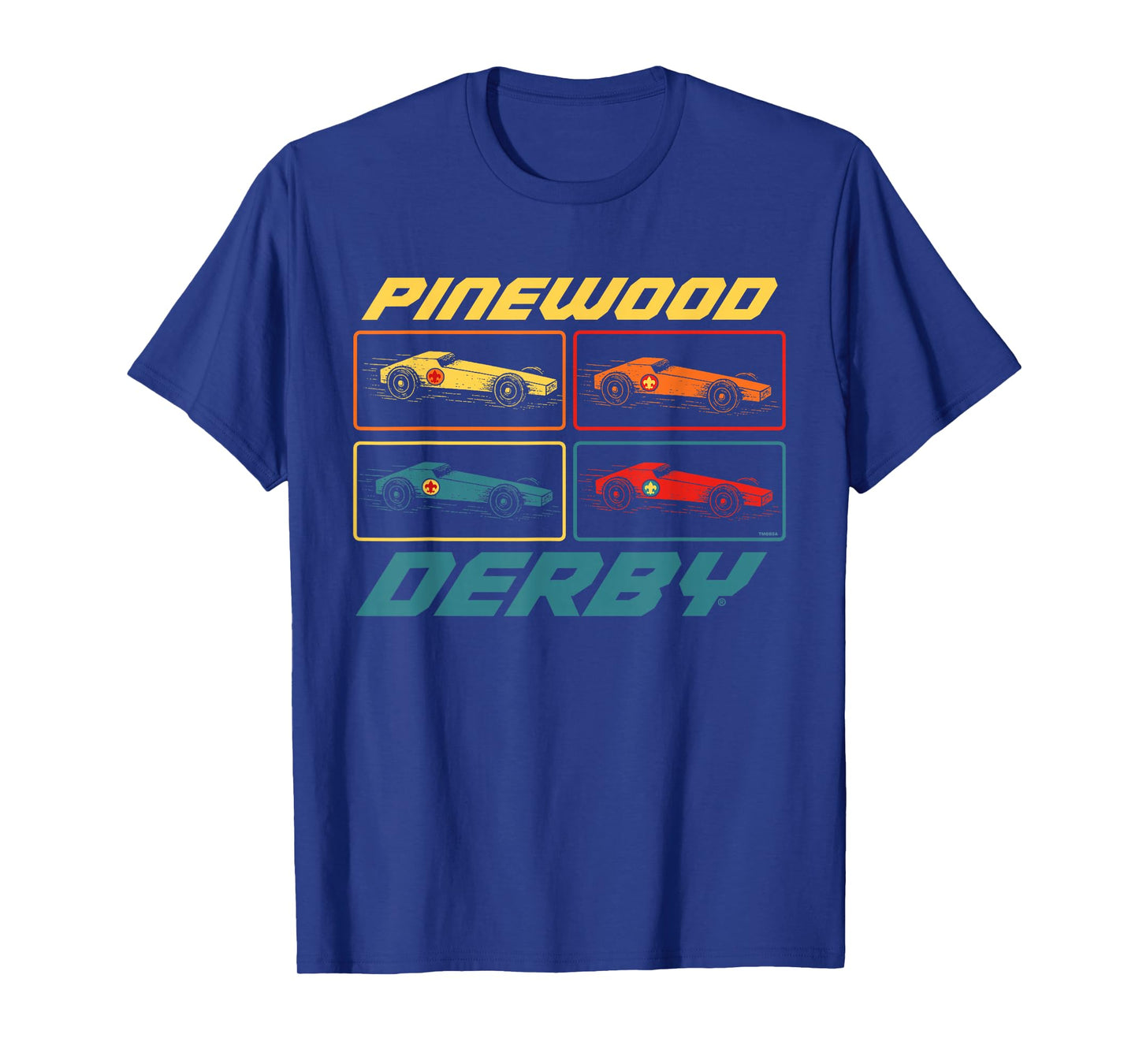 Classic Pinewood Derby Pop Art Cub Scouts Retro Race Cars T-Shirt