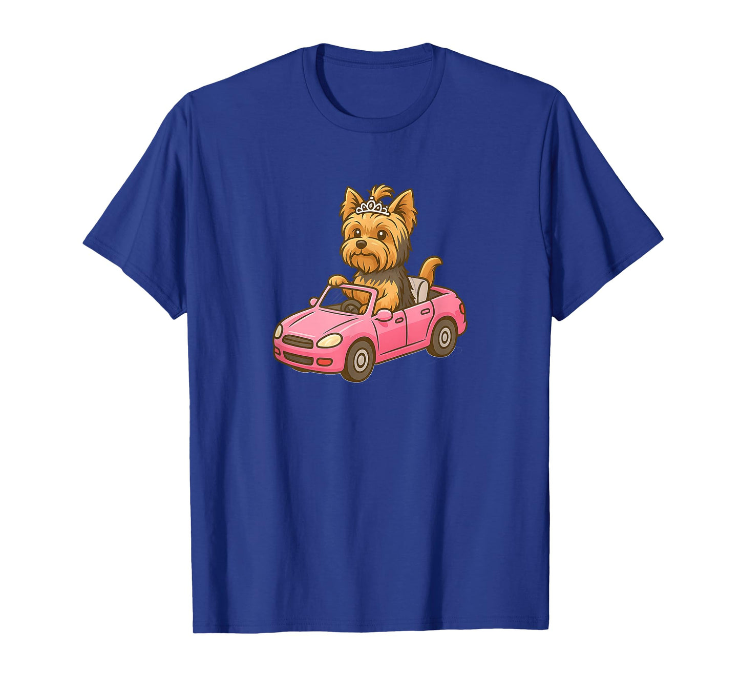 Yorkie Yorkshire Terrier Driving Toy Car - Funny Dog Mom Dad T-Shirt
