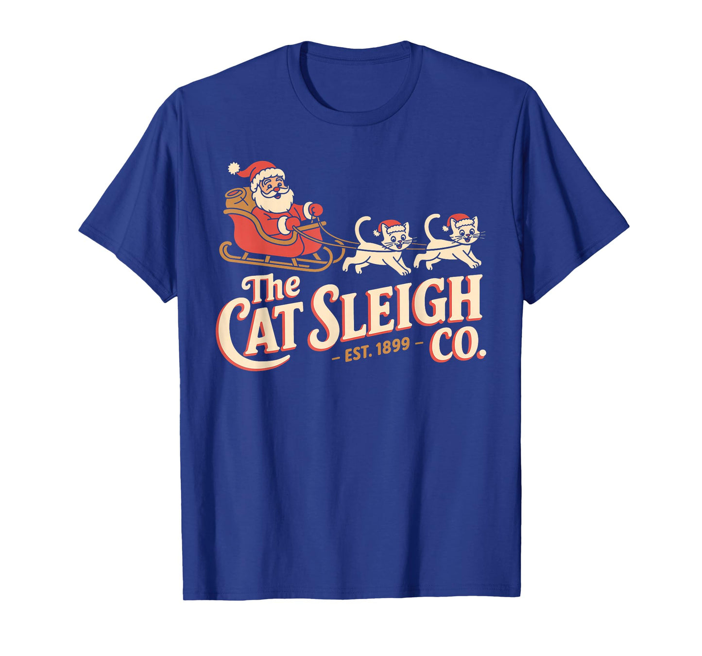 The Cat Sleigh Co. Retro Christmas – Funny Vintage Cats T-Shirt