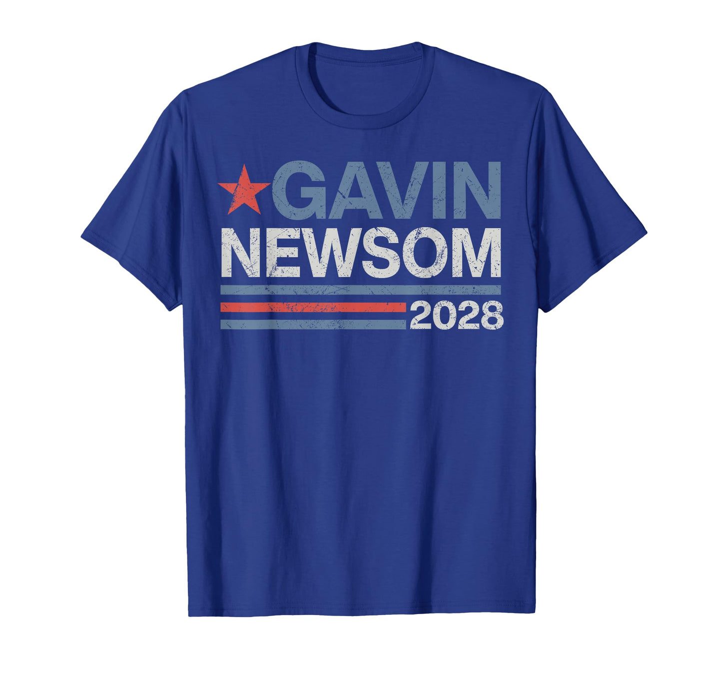 Newsom 2028 President 48 US Flag Election Campaign Men Women T-Shirt