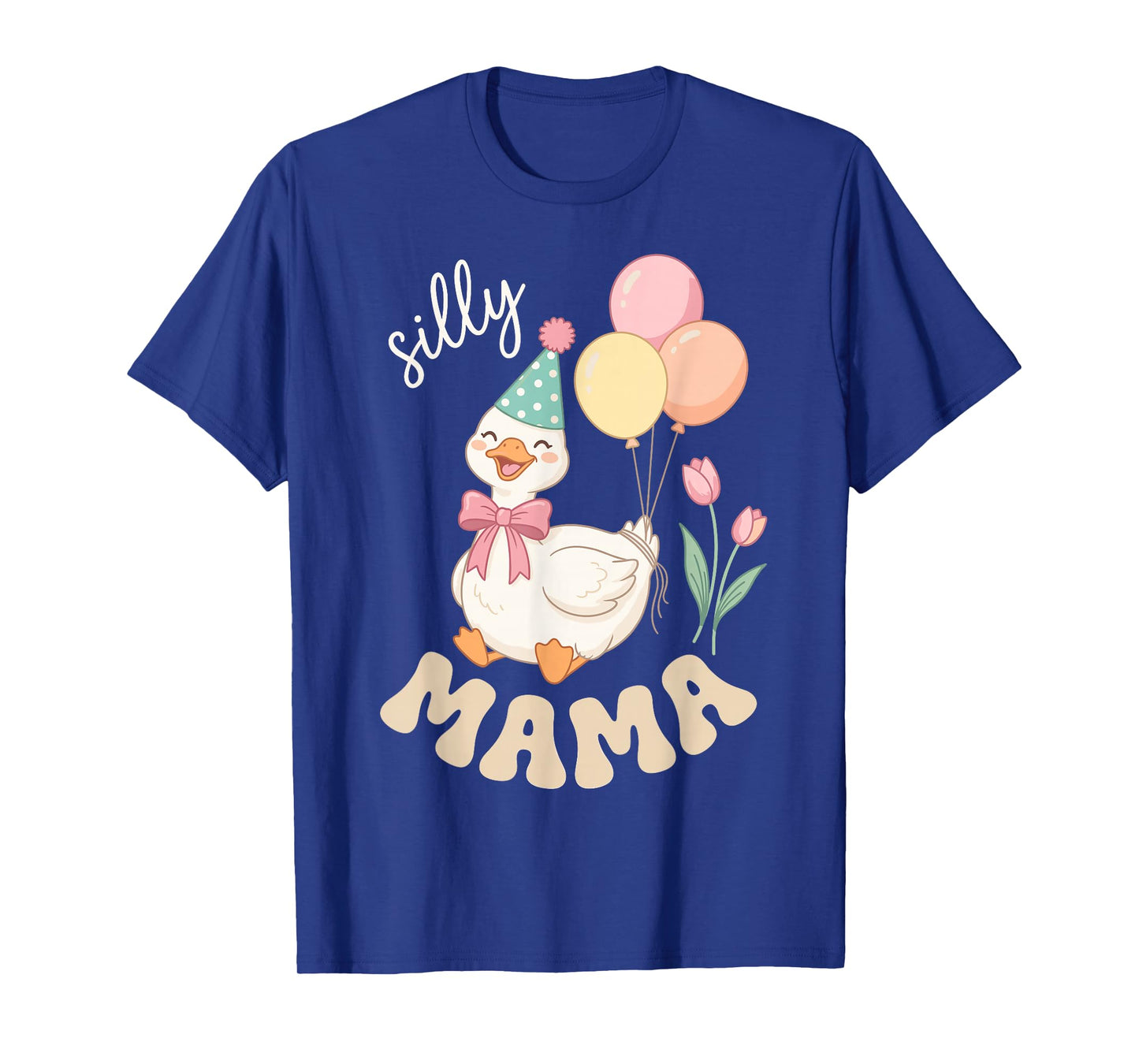 Funny Silly Mama Goose Mom Family Matching Birthday Party T-Shirt