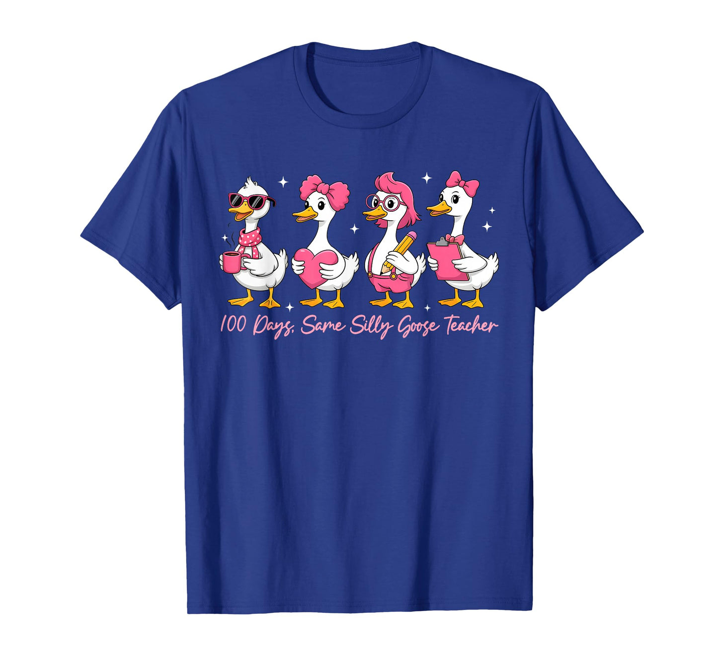 100 Days Same Silly Goose Teacher Cute Girl Women T-Shirt