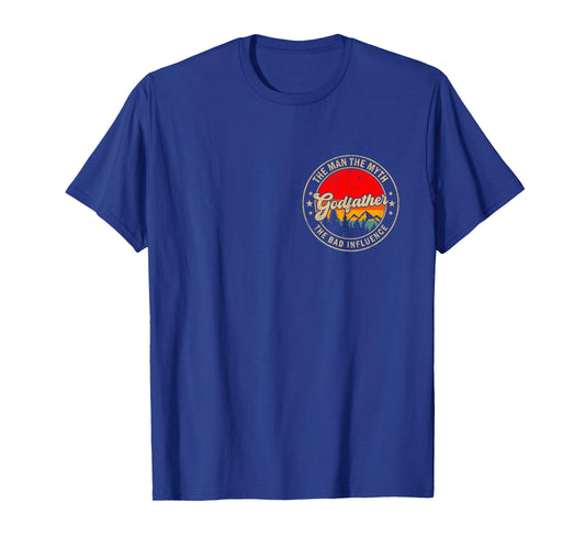 Godfather The Man The Myth The Bad Influence Vintage Retro T-Shirt