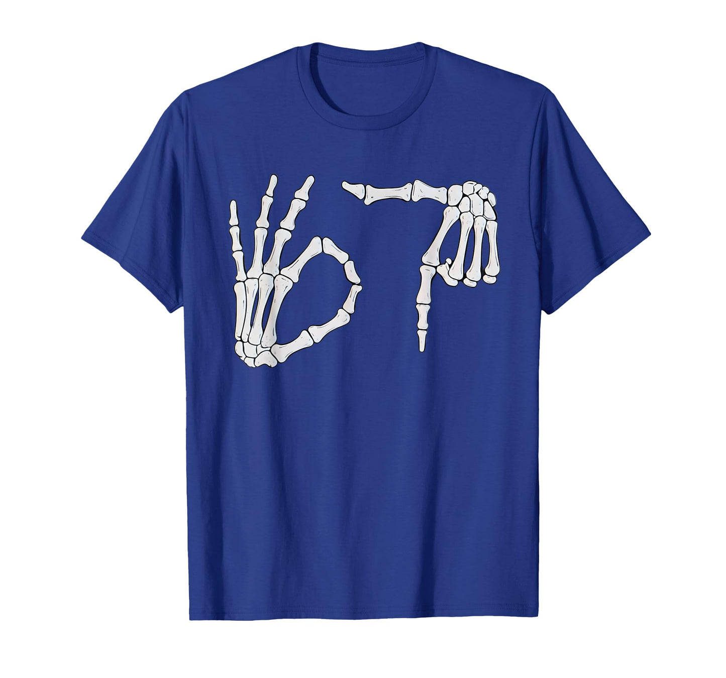 Six Seven 6 7 Meme Funny Skeleton Hands Sign Halloween T-Shirt