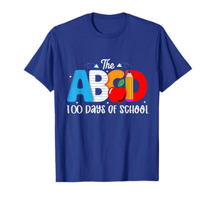 Teachers 100 Days of School ABCD Kids 100th Day T-Shirt