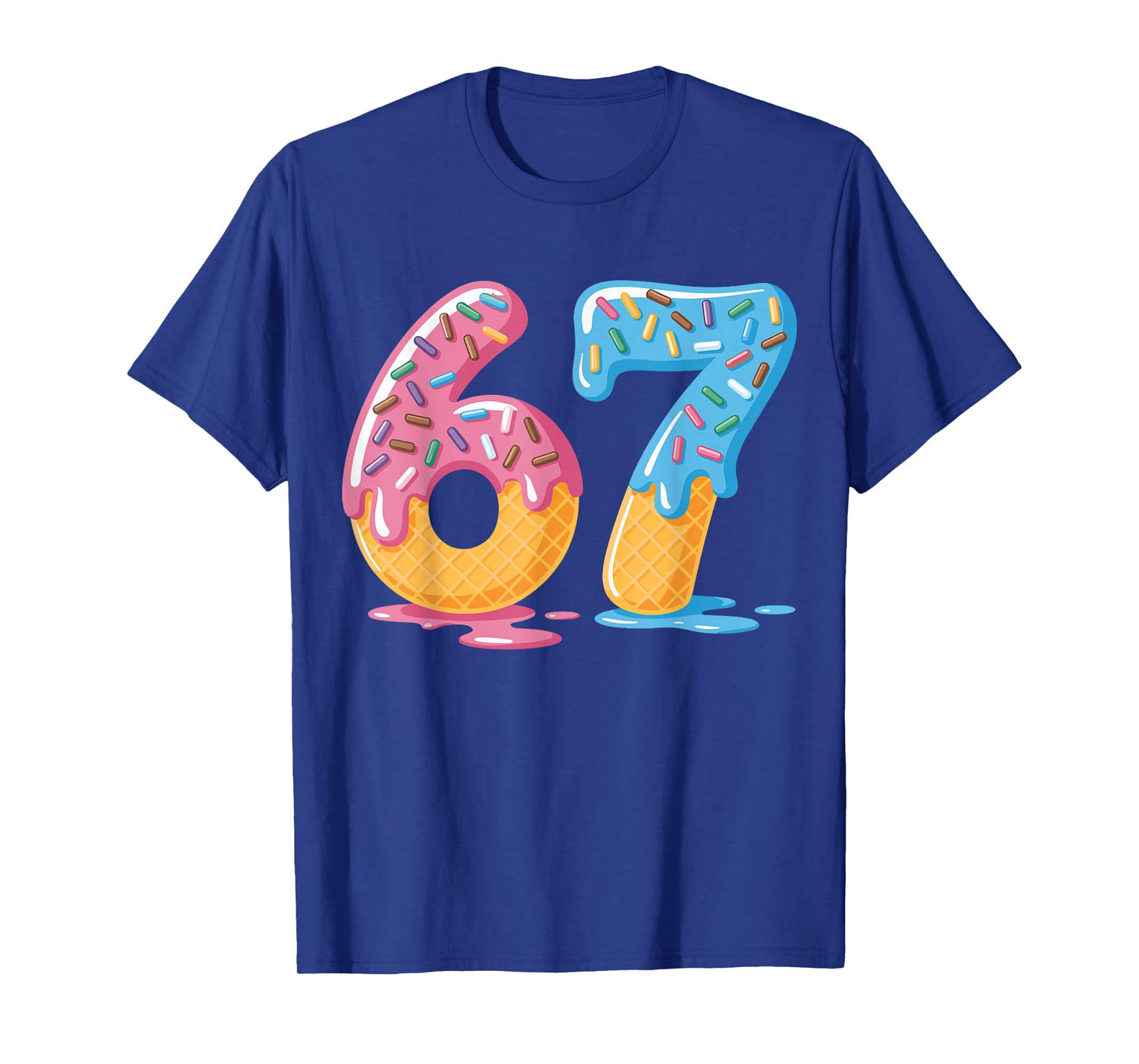 67 Shirt Ice Cream Shorts Funny Meme Slang Six Seven 6 7 T-Shirt