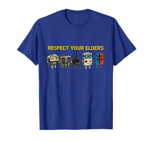 Respect Your Elders Funny Retro Gaming Console Parade T-Shirt