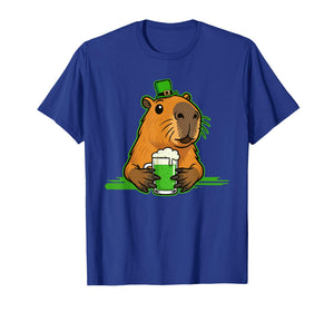 Capybara St Patty's Shamrock Beer Funny St Patrick's Day T-Shirt