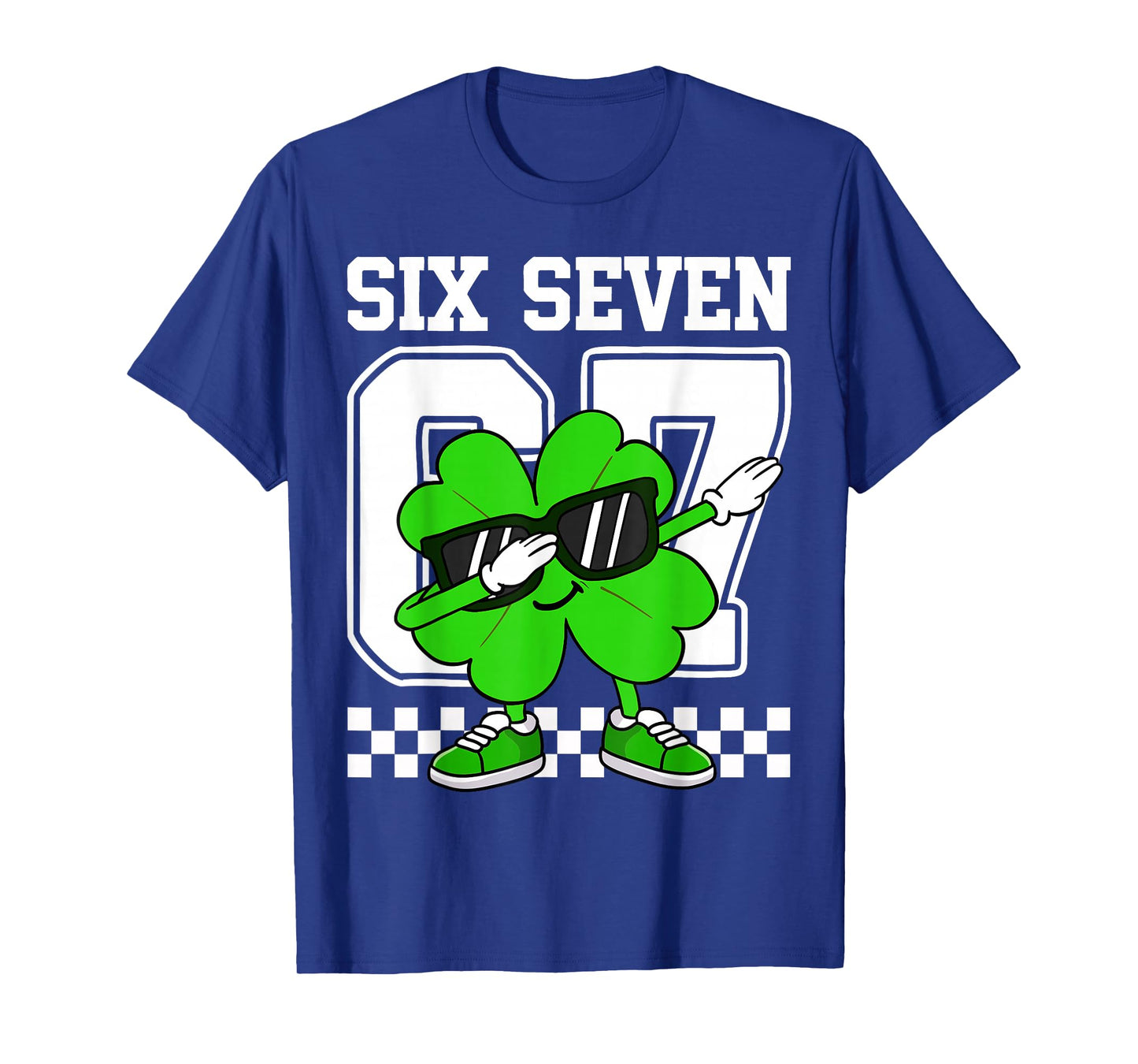 Boys St Patricks Day Dabbing Shamrock Clover 67 Six Seven T-Shirt