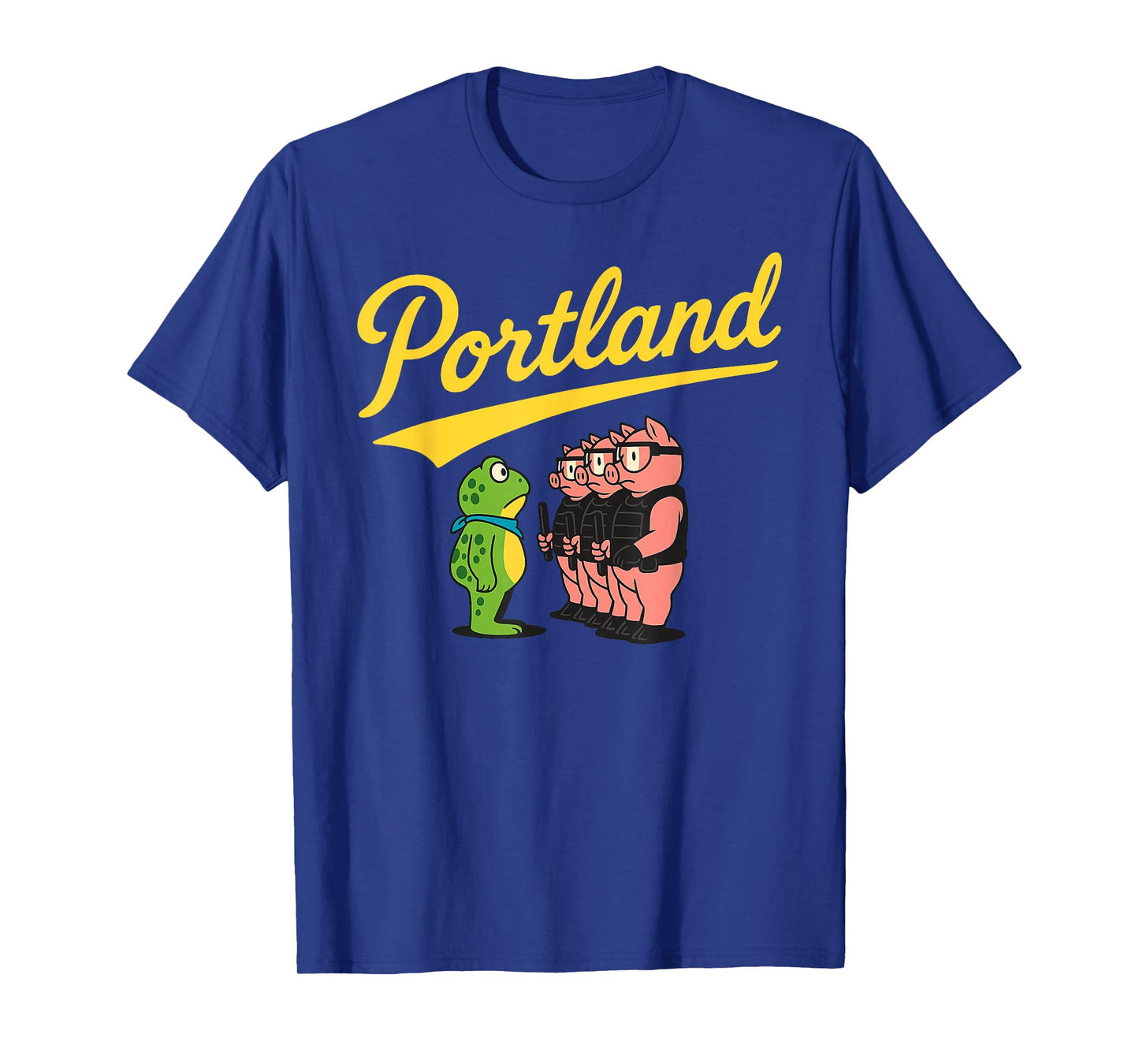 Portland Oregon Frog Vs Pigs Political Protest No Kings T-Shirt