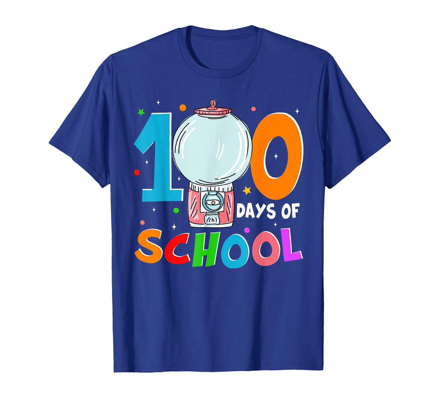 Funny Gumball Machine 100 Days of School Shirts Kids Teacher T-Shirt