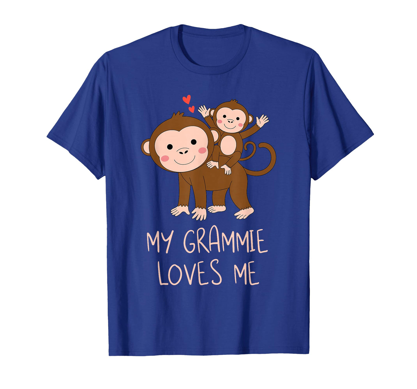 Cute Baby Monkey and Grandma My Grammie Loves Me T-Shirt