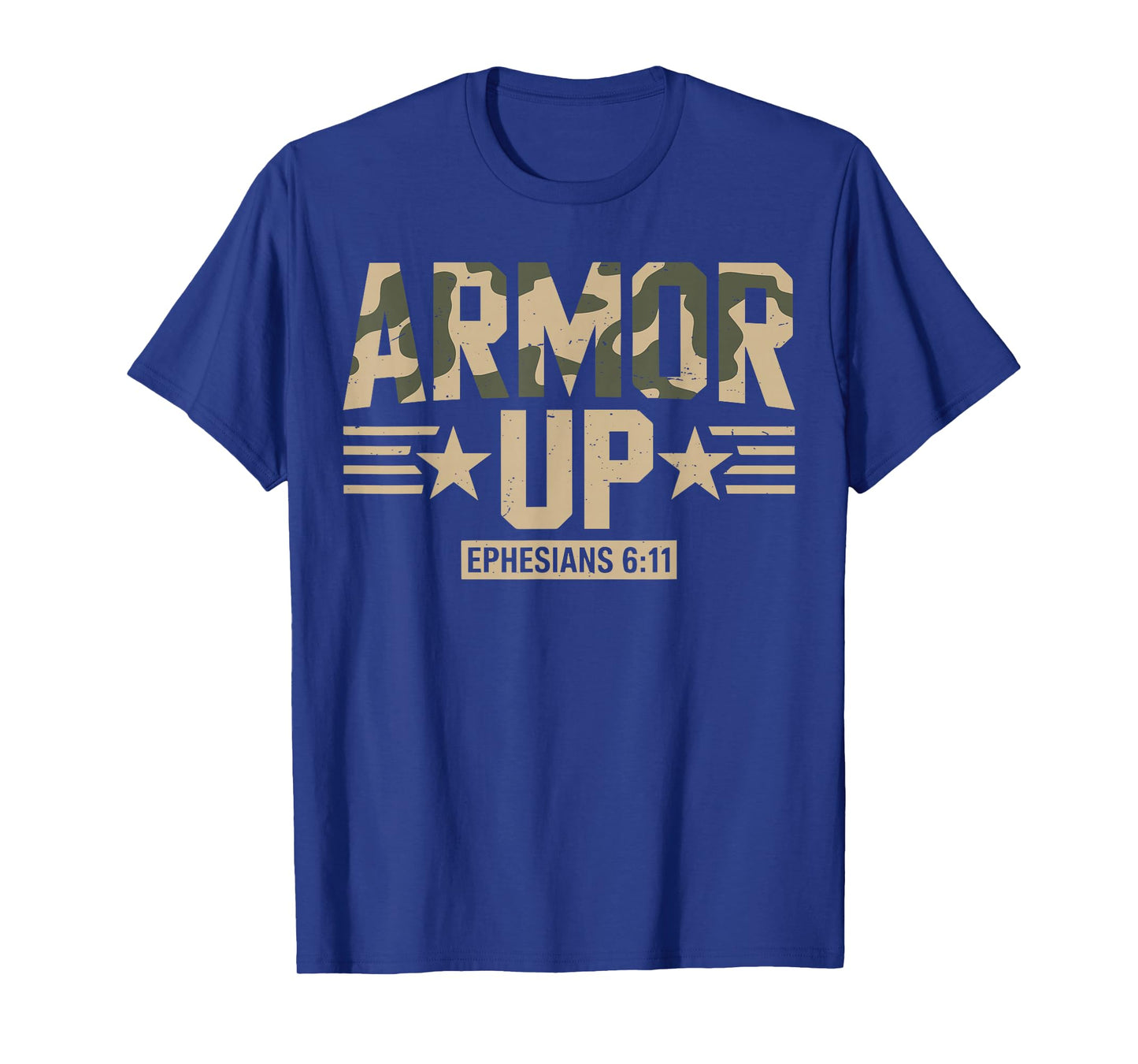 Armor Up Christian Workout Gym Camo Jesus God Son Brother T-Shirt