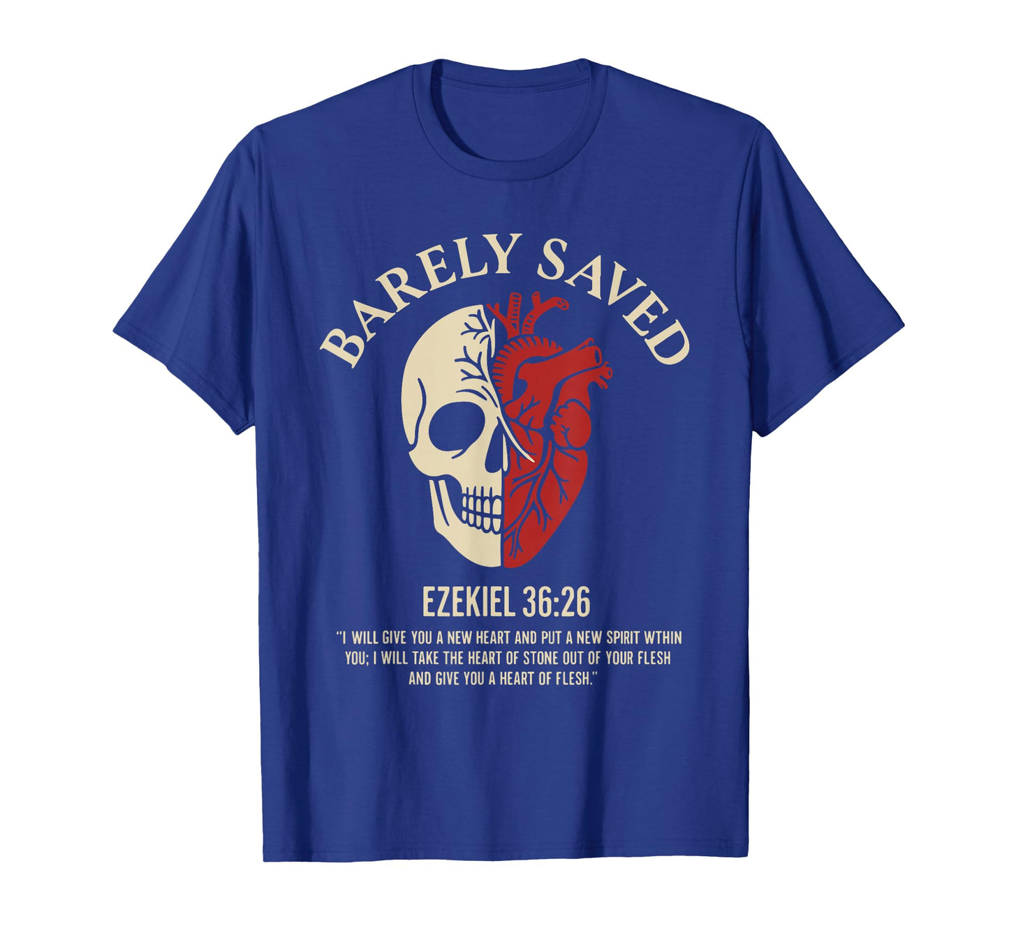Vintage Ezekiel 36-26 Heart of Flesh Bible Verse Christian T-Shirt