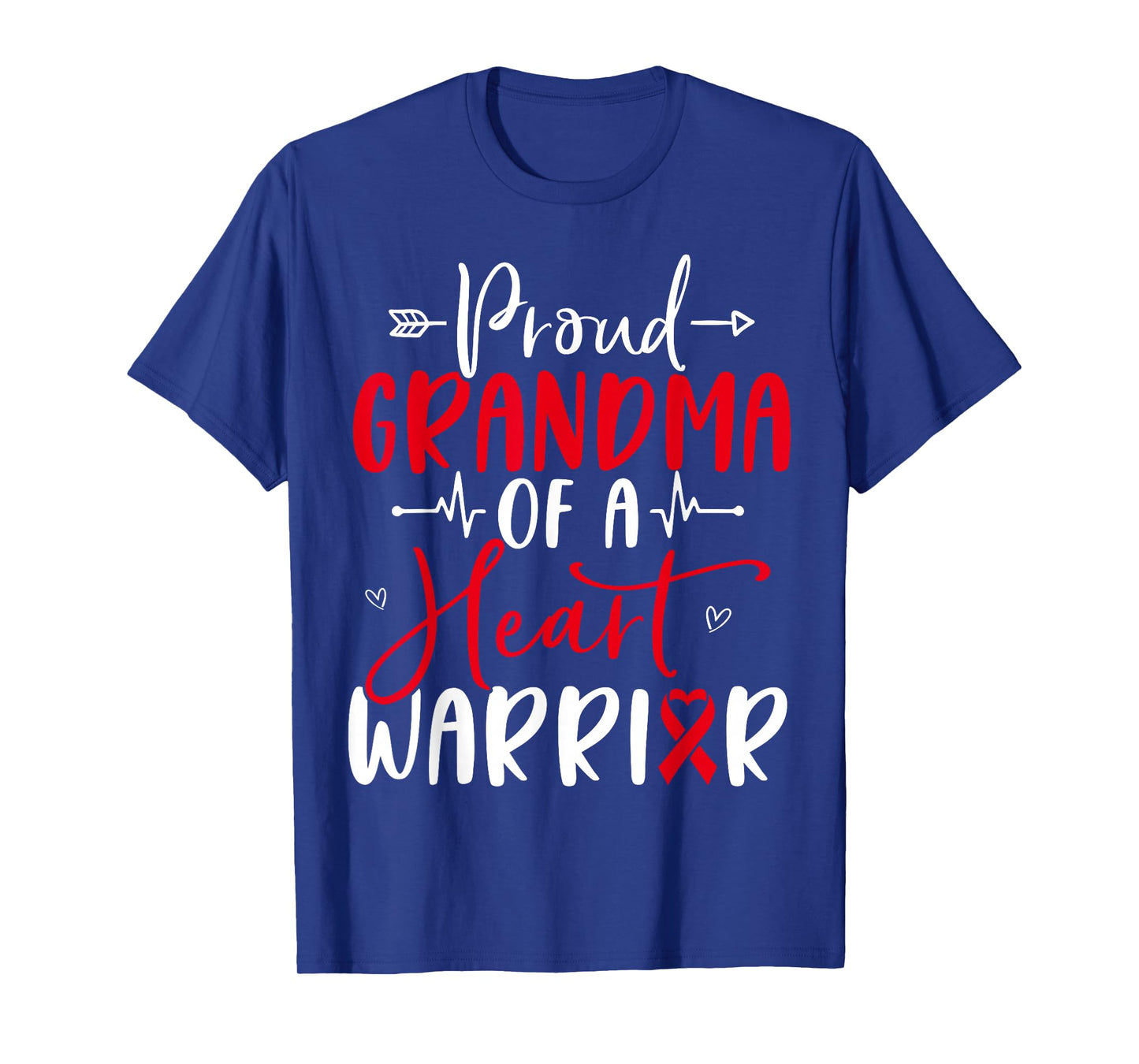 Grandma of a Heart Warrior Heart Disease Awareness CHD T-Shirt