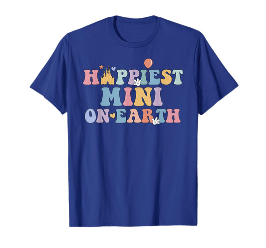 Happiest Mini On Earth Happiest Grandma Matching Family Trip T-Shirt