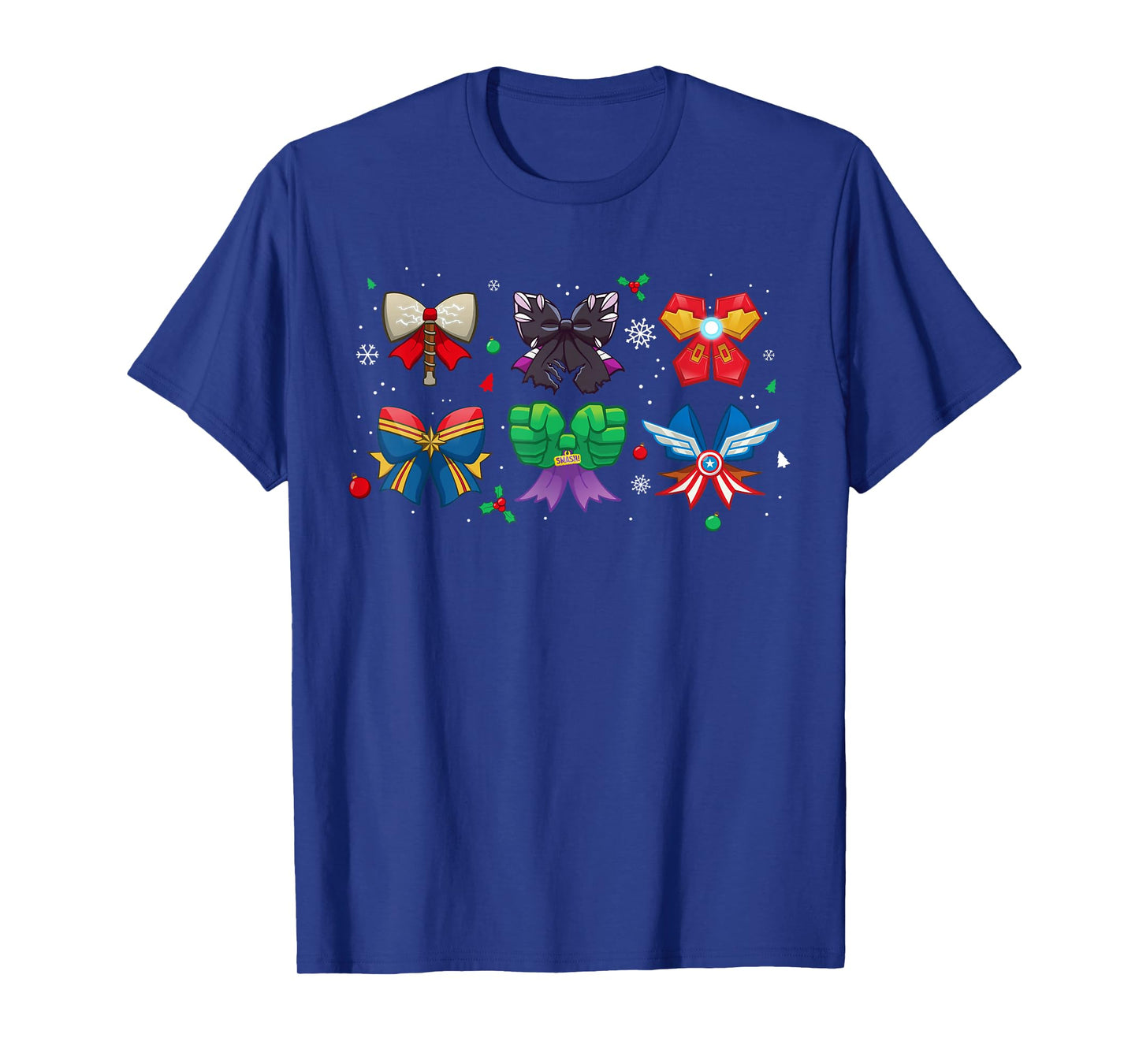 Marvel Avengers Christmas Coquette Cute Holiday Bows T-Shirt
