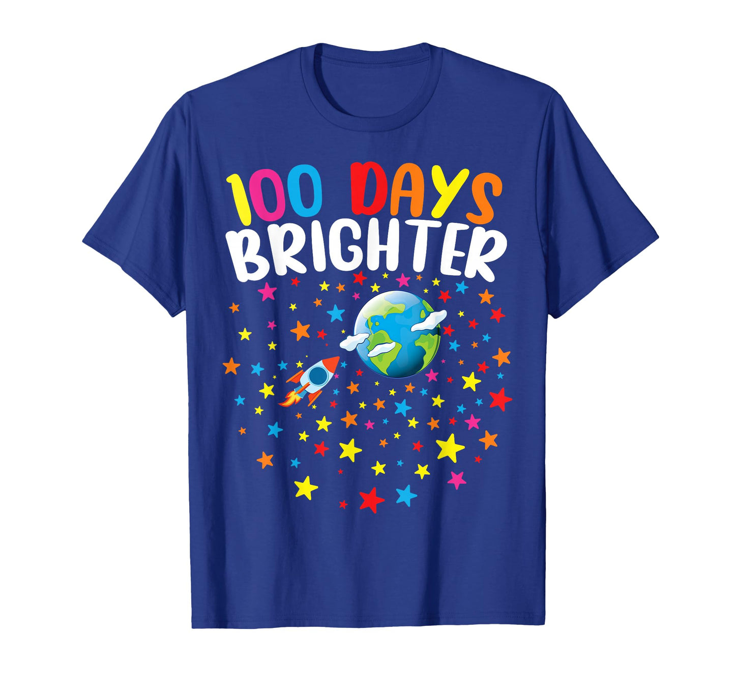 100 Days Brighter 100th Day of School Boys Kids T-Shirt