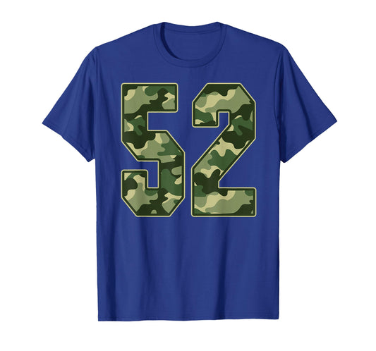 Camo #52 Jersey Number 52 Uniform Fan Favorite Player T-Shirt