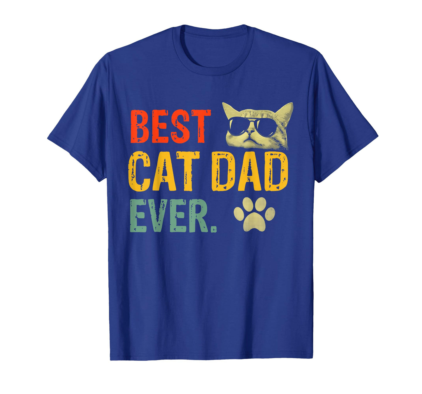 Cat-Shirt Men Best Cat Dad Ever Funny Cat Lover Gift T-Shirt
