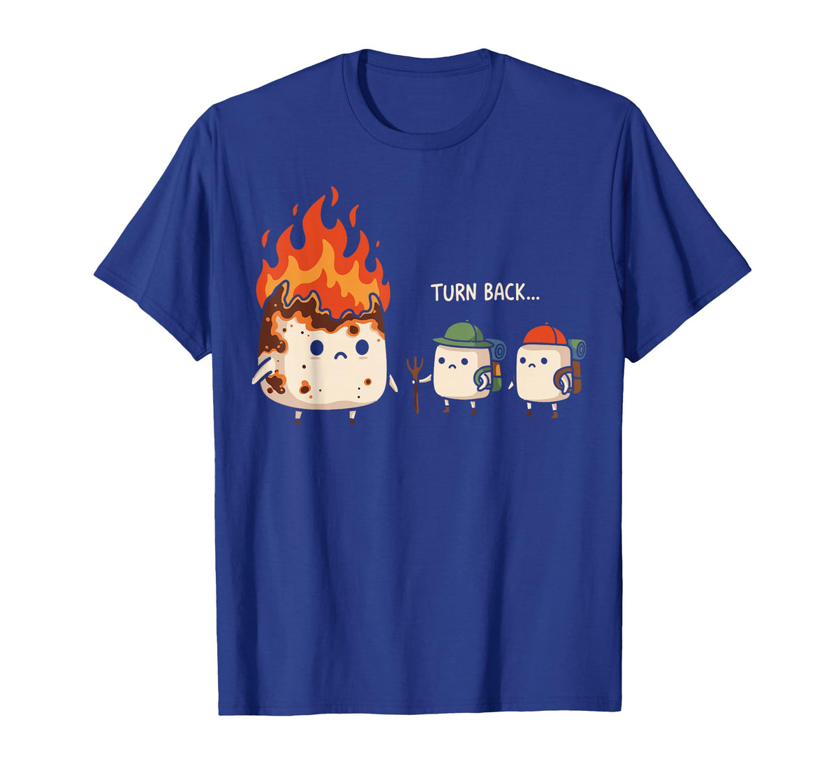 Turn Back Funny Burnt Marshmallow Campfire Camping Trip T-Shirt