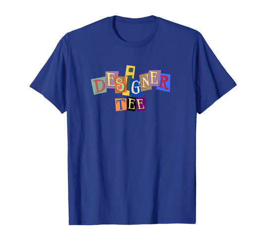 Designer Tee – Retro Cut-Out Graphic T-Shirt