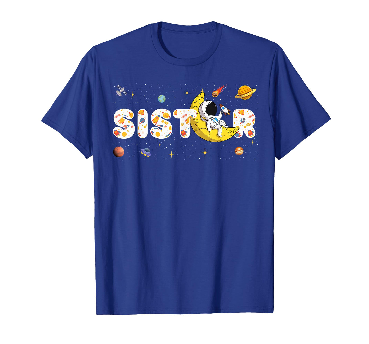 Astronaut Sister Space Birthday Planets Matching Family T-Shirt
