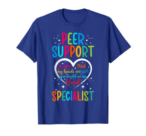 Peer Support Specialist Heart Peer Recovery Support T-Shirt