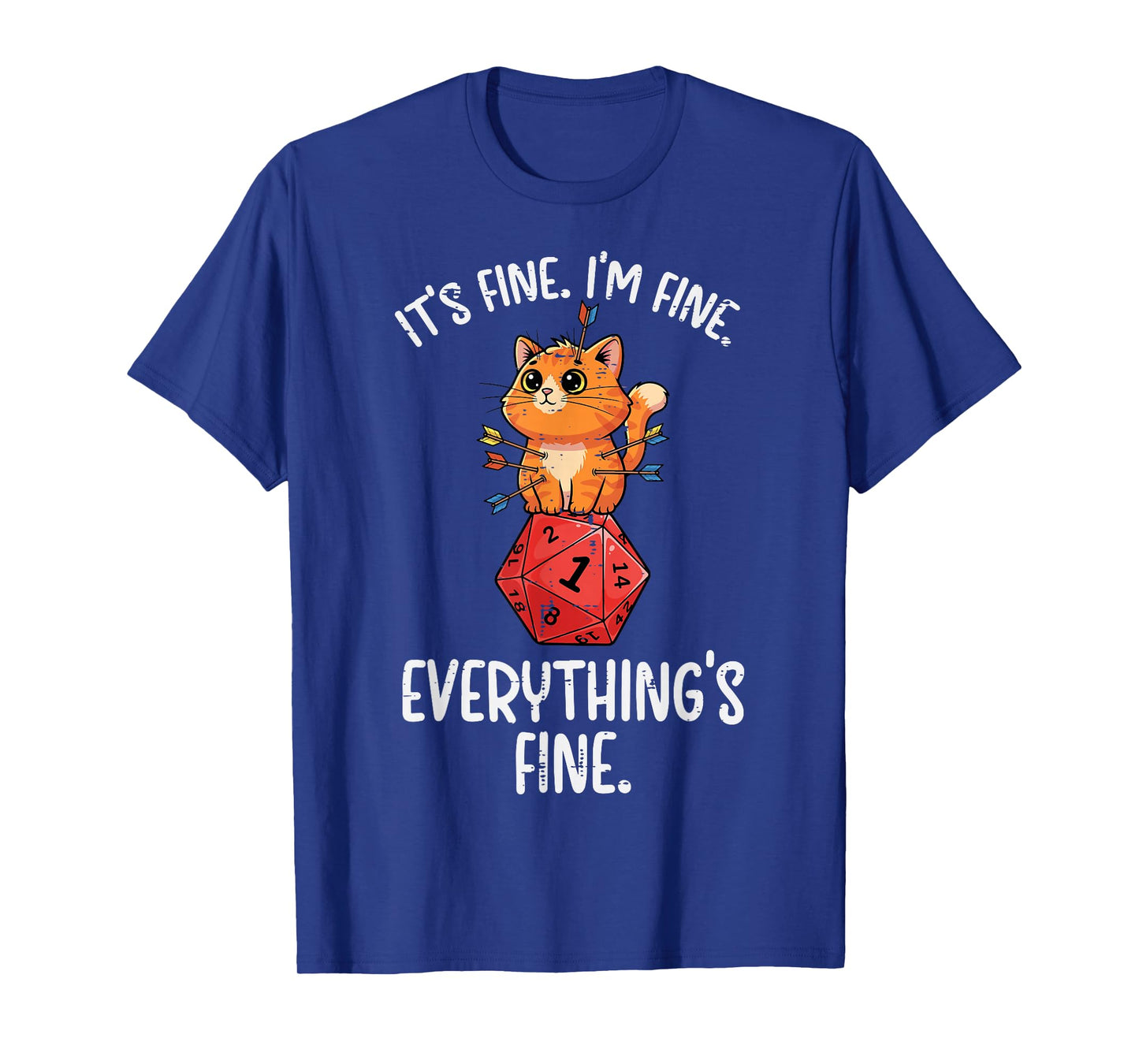Gamer Cat Im Fine D20 Dice RPG Gaming Boys Girls Kids Men T-Shirt