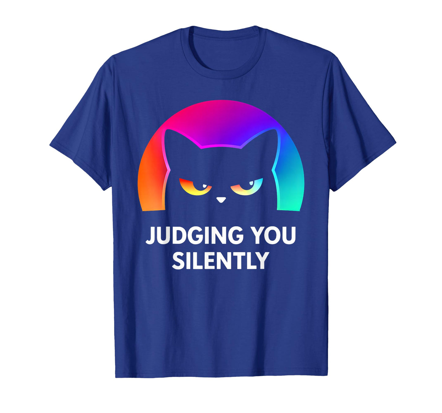 Funny Cat for Cat Lover Mom Dad Cat Judging You Silently T-Shirt