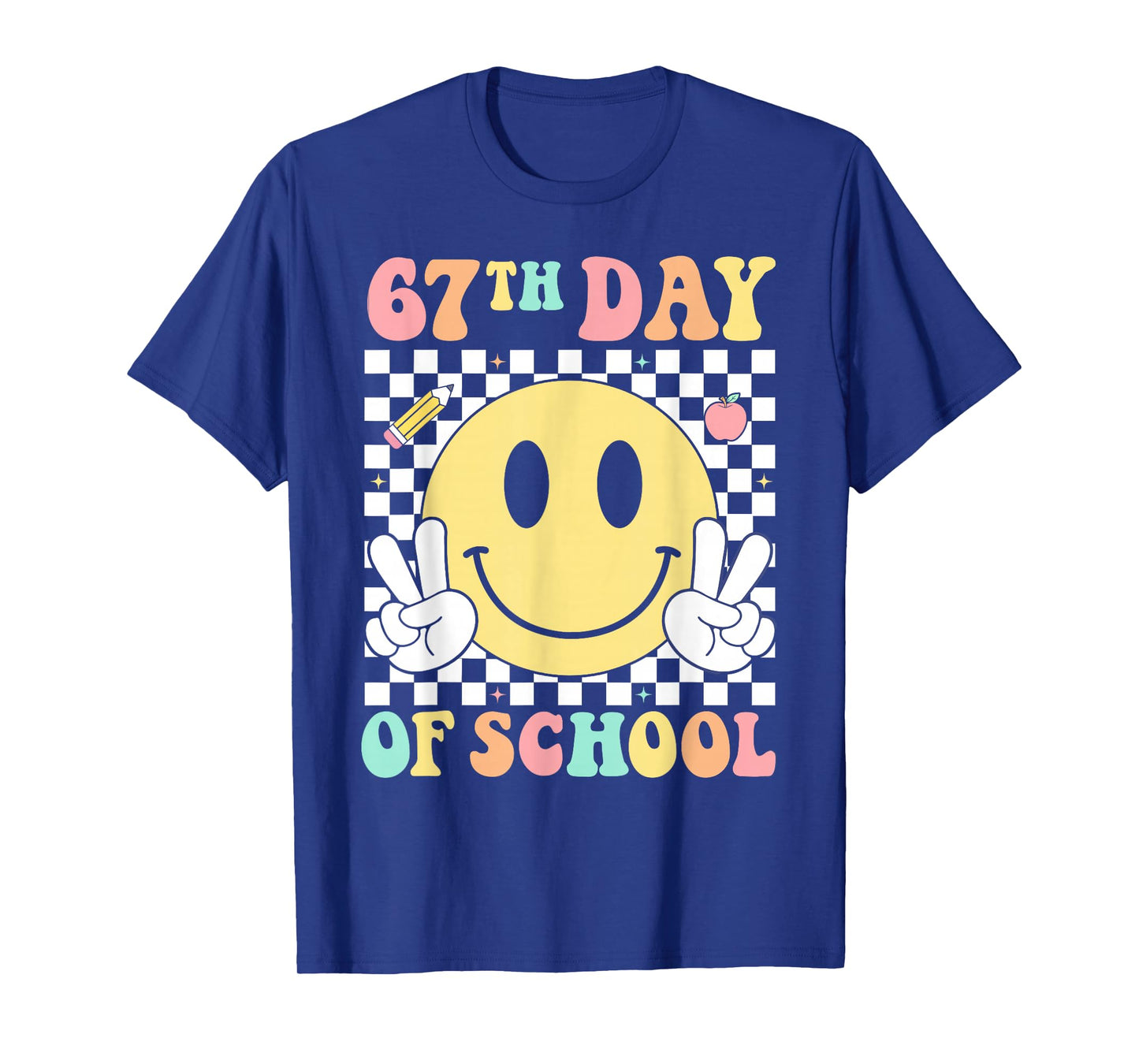 67th Day of School Teacher Kids Funny Six Seven 6 7 Meme T-Shirt