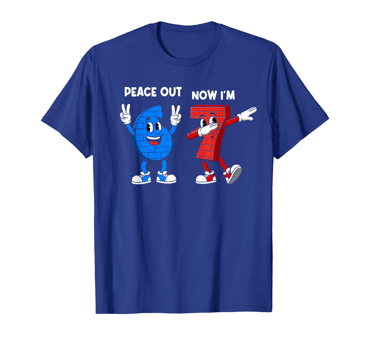 Peace Out 6 Now I'm 7 Year Old Birthday 67 Dabbing Boys Kids T-Shirt