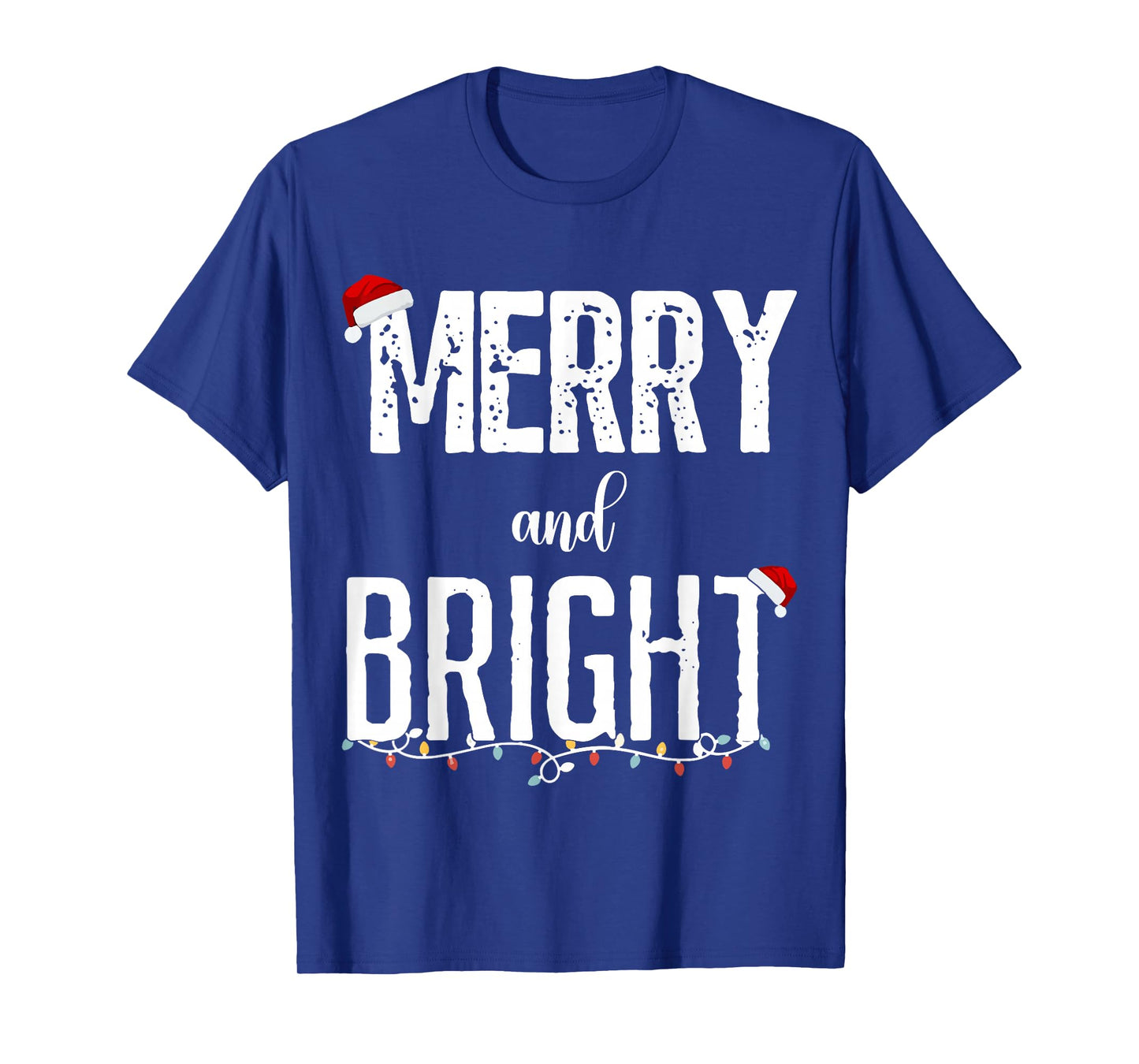 I'm Trying to Feel Merry and Bright Xmas Matching Couple T-Shirt