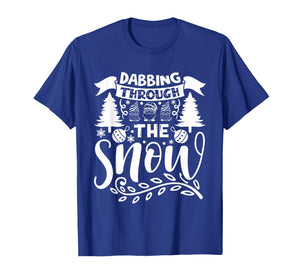 Funny Christmas Party Costume Dabbing Through The Snow T-Shirt