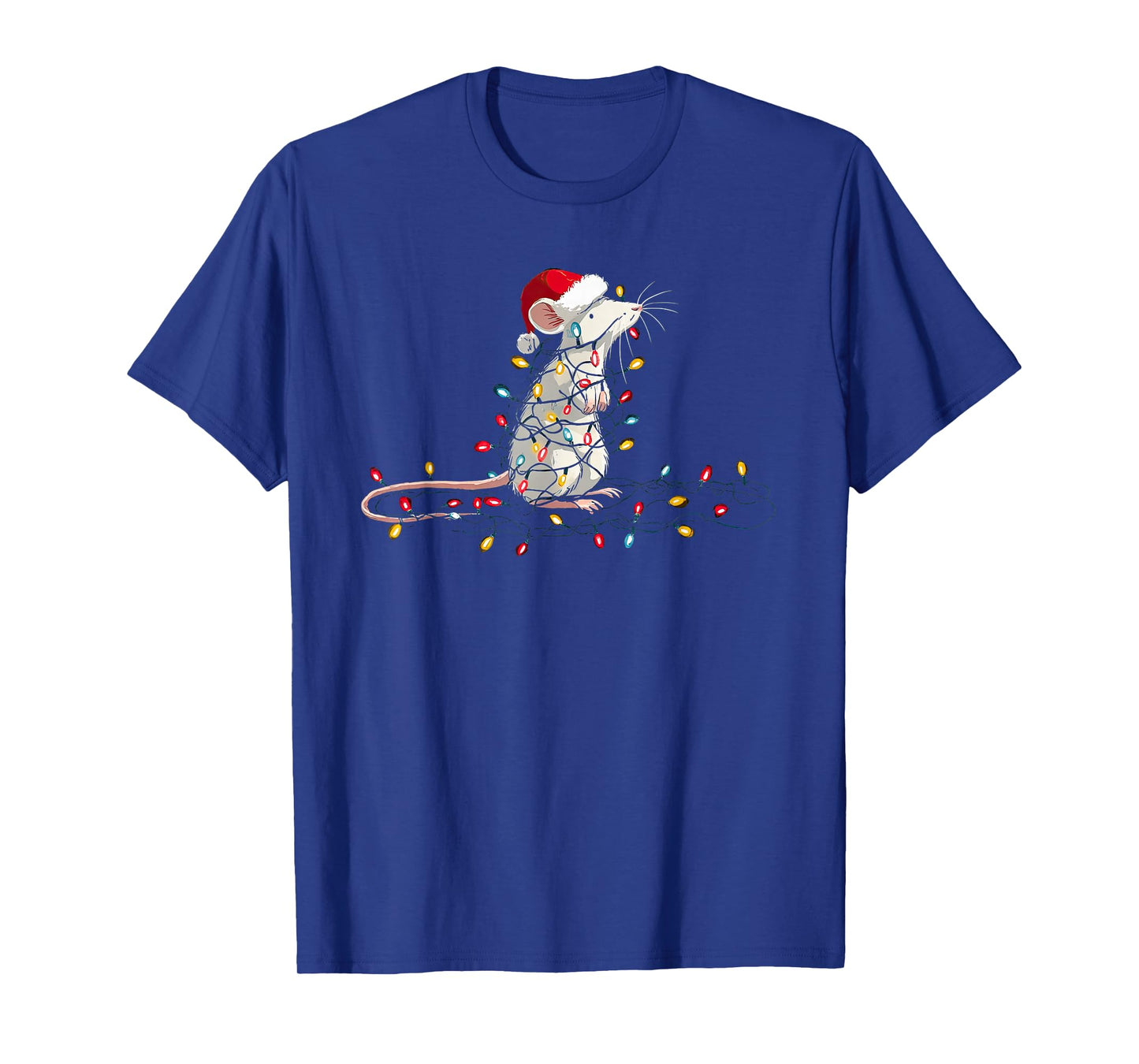 Funny Mouse Christmas Graphics Animal Lights Lover T-Shirt