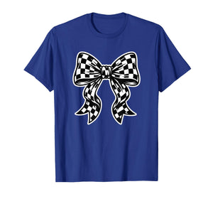 Race Checkered Coquette Bow Racing for Men Women Kids Girls T-Shirt