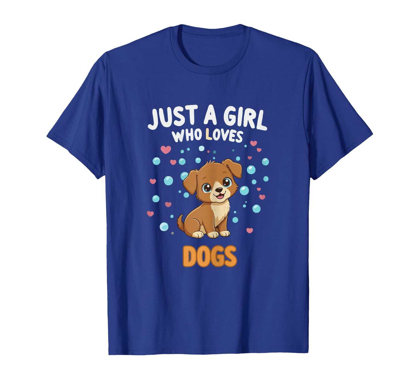 Kawaii Dog Just A Girl Who Loves Dogs Shirts for Girls T-Shirt
